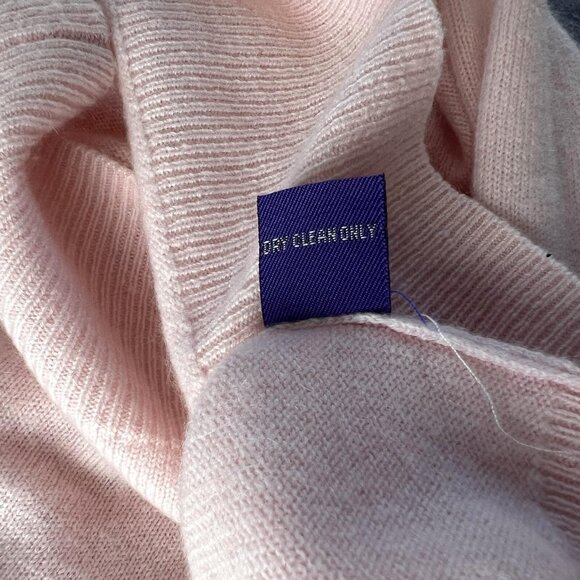 Alan Flusser  Mens XL Pink Sweater 100% Cashmere V Neck Pullover Soft Knit Class - Picture 6 of 11